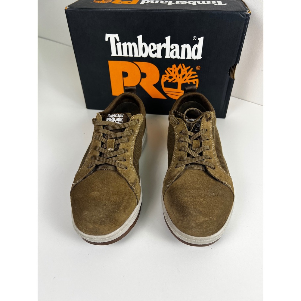 Timberland PRO Berkley Oxford Mens Brown Suede Lace Up Work Sneakers Sz‎ 5
